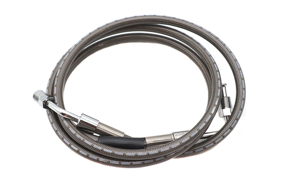 HARLEY Edelstahl 51 Zoll Bremsleitung vorne Passend für 1974-1977 FX, 1974-1977 XL,