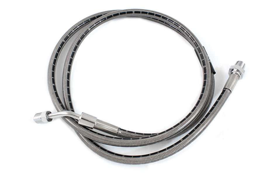 HARLEY Edelstahl 45 Zoll Vorderbremsleitung Passend für 1972-1981 FL,   1972-1981 FLH,   1972-1981 FLH,
