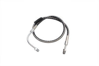 HARLEY Edelstahl 25 Zoll Bremsleitung vorne Passend für 1978-1978 FX, 1978-1979 FXE, 1978-1979 XLH,