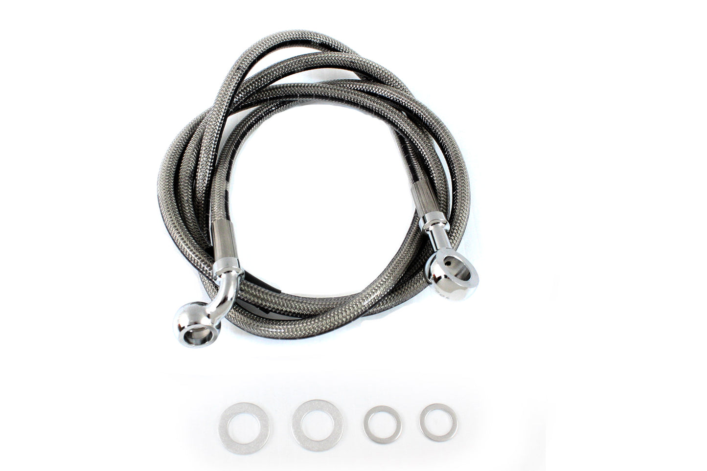 HARLEY Edelstahl 52 Zoll Vorderradbremsschlauch passend für 1984-1998 FXST,