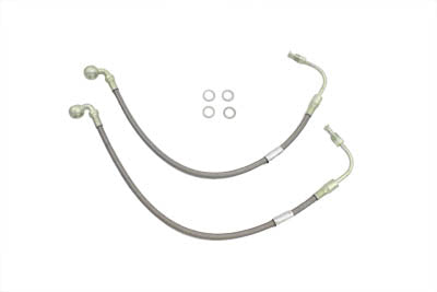 HARLEY Edelstahl Bremsleitung unten 16 Zoll Passend für 1984-1987 FXRT, 1987-1987 FXRD,