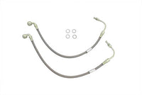 HARLEY Edelstahl Bremsleitung unten 16 Zoll Passend für 1984-1987 FXRT, 1987-1987 FXRD,