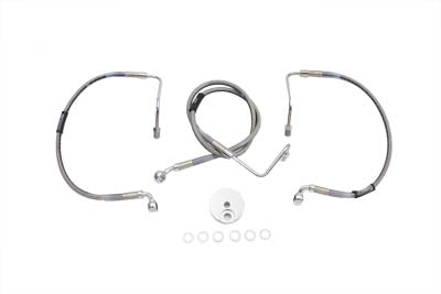 HARLEY Edelstahl Bremsleitung vorne 33-1/4 Zoll Passend für 1997-UP FLHR, 1997-UP FLHRI,