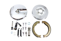 HARLEY Bremsankerplatte Satz linke Seite Satinschwarz passend für 1949-1966 FL,