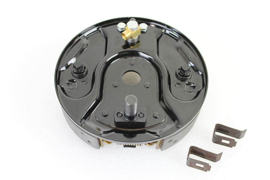 HARLEY Hintere hydraulische Bremsankerplatte Satz Schwarz, passend für 1958-1962 FL,
