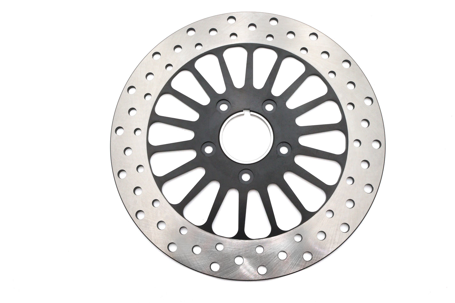 HARLEY 11-1/2 Zoll King Spoke Bremsscheibe vorne schwarz passend für 0- Custom, Anwendung für King Spoke Rad