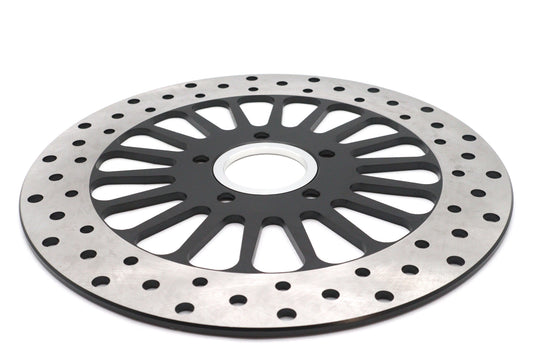 HARLEY 11-1/2 Zoll King Spoke Hinterradbremsscheibe Schwarz Passt 0- Custom, Anwendung für King Spoke Rad