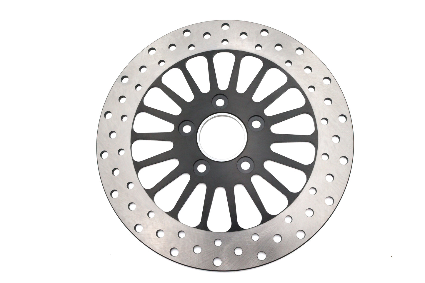 HARLEY 11-1/2 Zoll King Spoke Hinterradbremsscheibe Schwarz Passt 0- Custom, Anwendung für King Spoke Rad