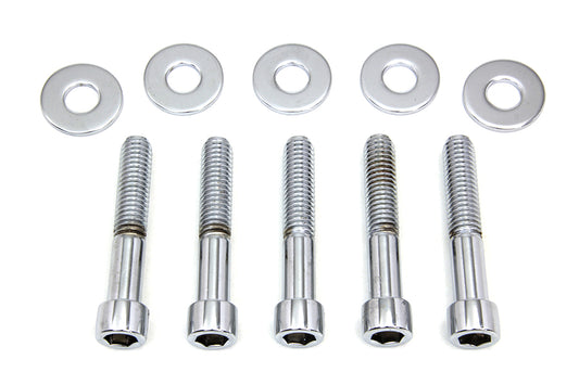HARLEY Pulley Bolt and Washer Kit Polished fits 2006-2017 FXD, cast or wire wheel