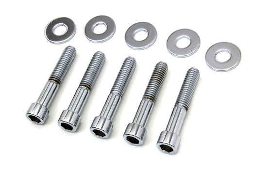 HARLEY Pulley Bolt and Washer Kit Polished fits 2006-2017 FXD, cast or wire wheel