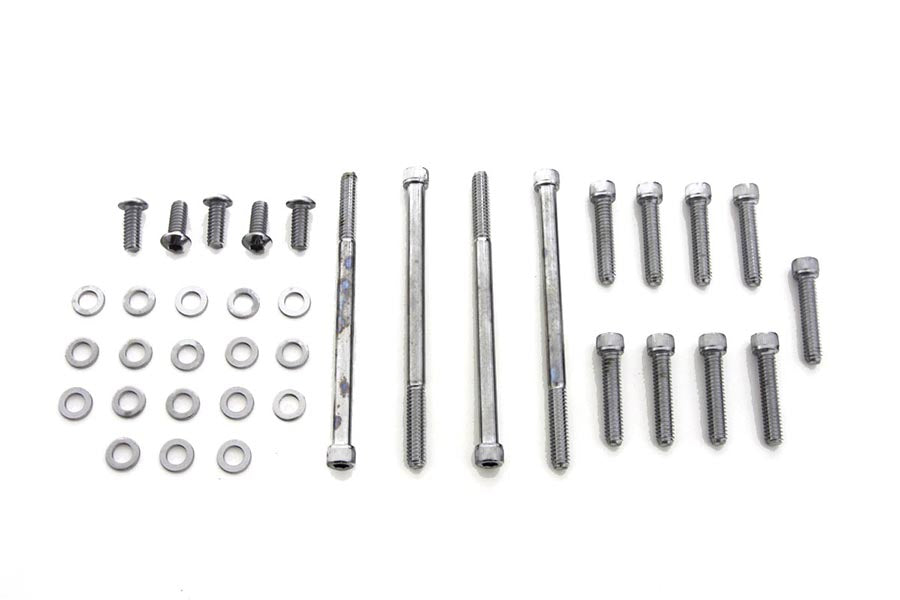 HARLEY Primärdeckel-Montagesatz Chrom passend für 2006-2017 FXD, 2007-UP FXST, 2007-UP FLST,