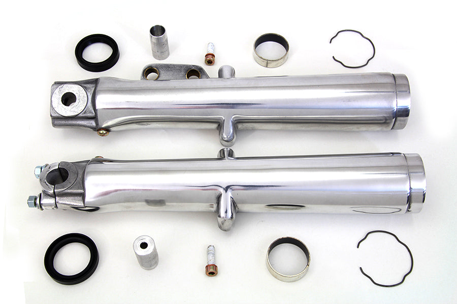 HARLEY polierte Gabelholmenabdeckung, Einzelscheibe, passend für 1972-1984 FL,