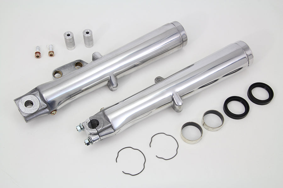 HARLEY polierte Gabelholmenabdeckung, Einzelscheibe, passend für 1972-1984 FL,