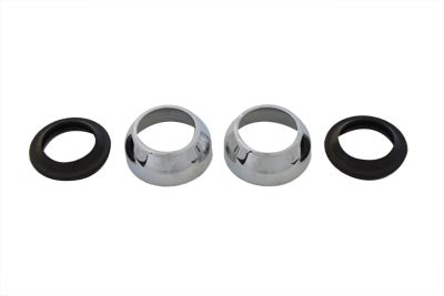 HARLEY Chrome 39mm Gabel-Staubschutzmanschetten-Kit passend für 1987-1994 FXR, 1991-2005 FXD, 1988-2005