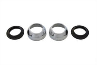 HARLEY Chrome 39mm Gabel-Staubschutzmanschetten-Kit passend für 1987-1994 FXR, 1991-2005 FXD, 1988-2005