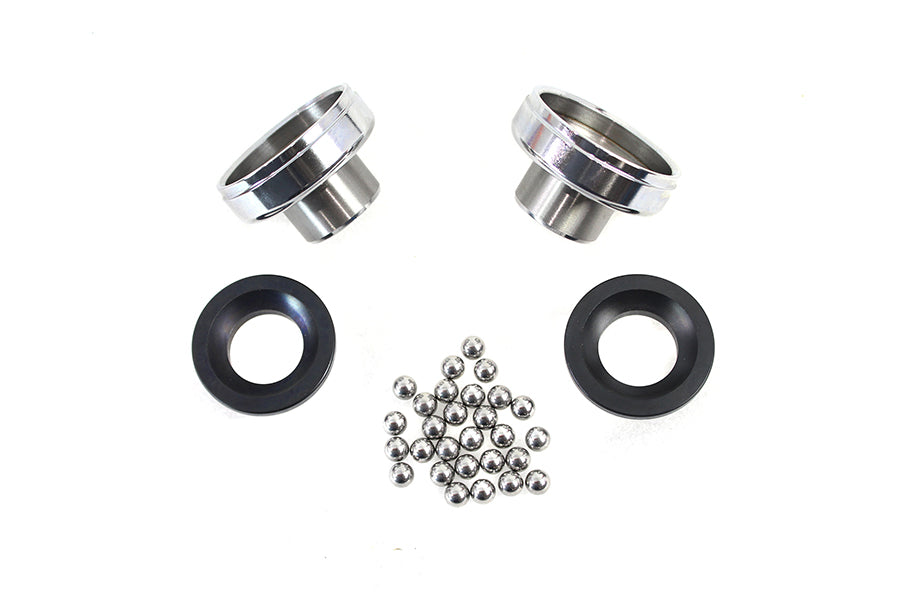 HARLEY Verchromtes komplettes Lenkkopflagerschalen-Kit passend für 1939-1952 WL, 1939-1957 G,