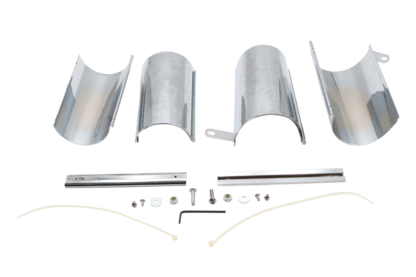 HARLEY Chrome Gabelabdeckungen oben passend für 1986–1996 FLT, 1987–1993 FLHS, 1998–2007 FLTR,