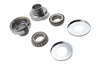HARLEY Chrom-Gabelkopf-Kappe-Kit mit Anschlägen, passend für 1986–1999 FXST, 1949–1984 FL, 1971–1984 FX,