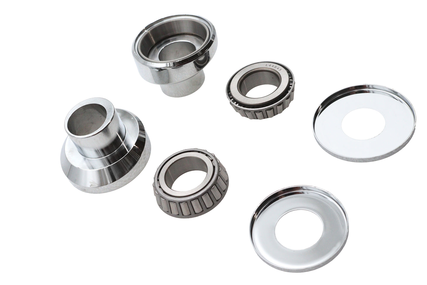 HARLEY 3° Raked Fork Neck Cup Kit Chrome Fits 1949-1984 FLH,   1971-1984 FX,   1984-1987 FXST,