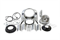 HARLEY 7 inch Headlamp Cowl Kit Chrome Fits 1987-1992 FLHS,