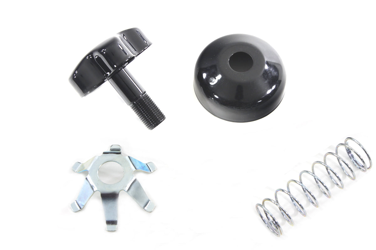 HARLEY FL Fork Steering Damper Knob Kit Black Fits 1949-1959 FL,   1936-1952 WL,