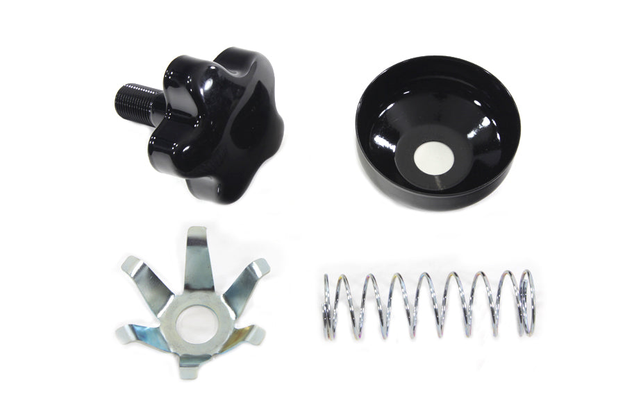 HARLEY FL Fork Steering Damper Knob Kit Black Fits 1949-1959 FL,   1936-1952 WL,