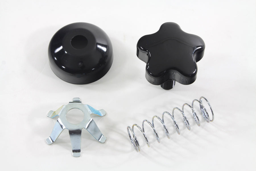 HARLEY FL Fork Steering Damper Knob Kit Black Fits 1949-1959 FL,   1936-1952 WL,