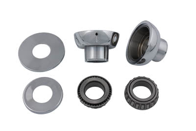 HARLEY Chrome Smoothie Style Fork Neck Cup Kit Fits 1948-1984 FL,