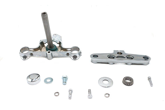 HARLEY Replica Forged Steel Triple Tree Set Chrome Fits 1986-1999 FLST,