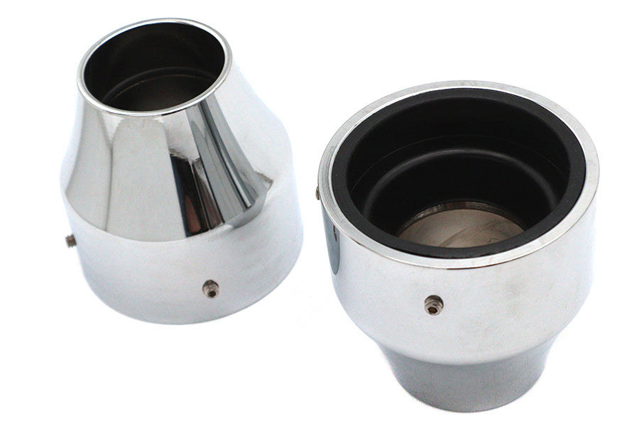 HARLEY 41mm Fork Boot Covers Chrome Fits 1991-UP FXST,   1991-2017 FXDWG,