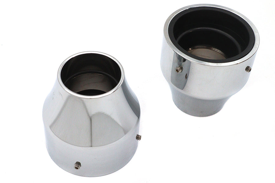 HARLEY 41mm Fork Boot Covers Chrome Fits 1991-UP FXST,   1991-2017 FXDWG,