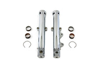HARLEY 39mm Fork Sliders Chrome Single Disc Fits 1988-1999 XL,   1988-1994 FXR,   1991-1999 FXD,