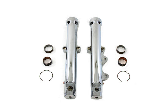 HARLEY 39mm Fork Sliders Chrome Single Disc Fits 1988-1999 XL,   1988-1994 FXR,   1991-1999 FXD,