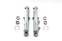 HARLEY 39mm Fork Sliders Chrome Single Disc Fits 1988-1999 XL,   1988-1994 FXR,   1991-1999 FXD,