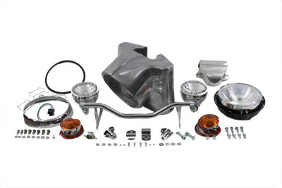 HARLEY 7 inch Headlamp Cowl Kit Polished fits 1960-1984 FL,