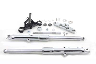 HARLEY Fork Assembly with Chrome Sliders Fits 1986-1999 FLST,