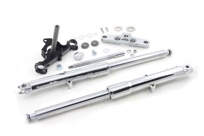 HARLEY Fork Assembly with Chrome Sliders Fits 1986-1999 FLST,