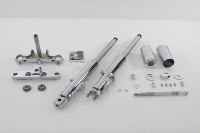 HARLEY Fork Assembly with Chrome Sliders Stock Length Fits 2000-2006 FLST,