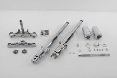 HARLEY Fork Assembly with Chrome Sliders Stock Length Fits 2000-2006 FLST,