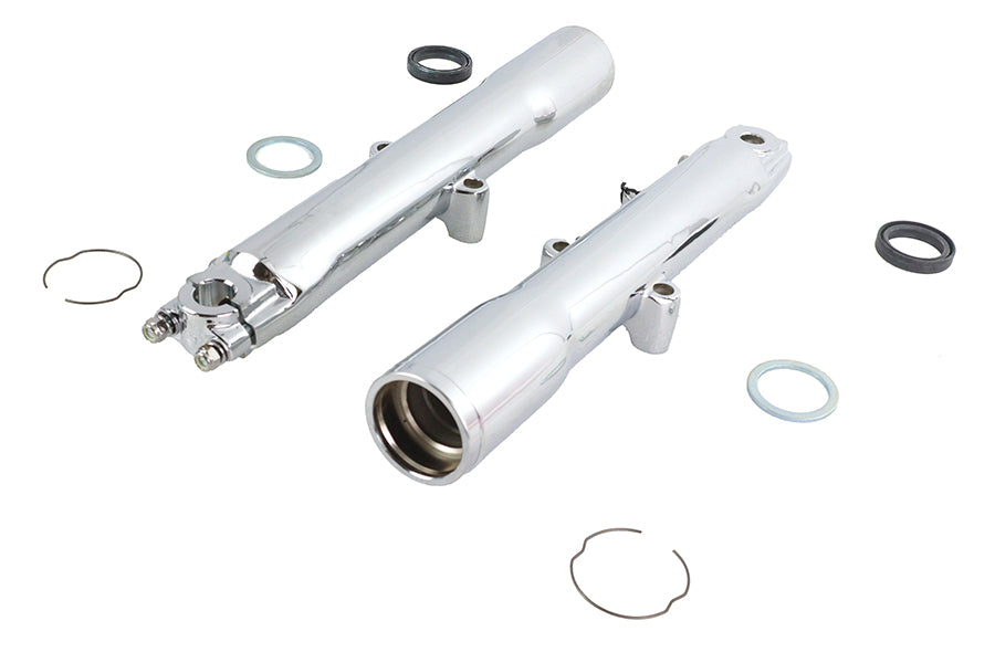 HARLEY 41mm Chrome Fork Slider Set Fits 1986-1999 FLST,