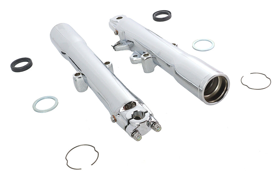 HARLEY 41mm Chrome Fork Slider Set Fits 1986-1999 FLST,