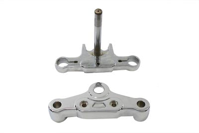 HARLEY Deuce Style Chrome Triple Tree Set Fits 2000-UP FXSTD,