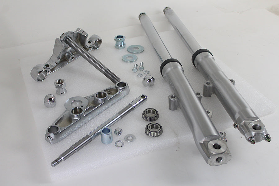 HARLEY 41mm Wide Glide Fork Assembly with Polished Sliders Fits 1952-1981 XL,