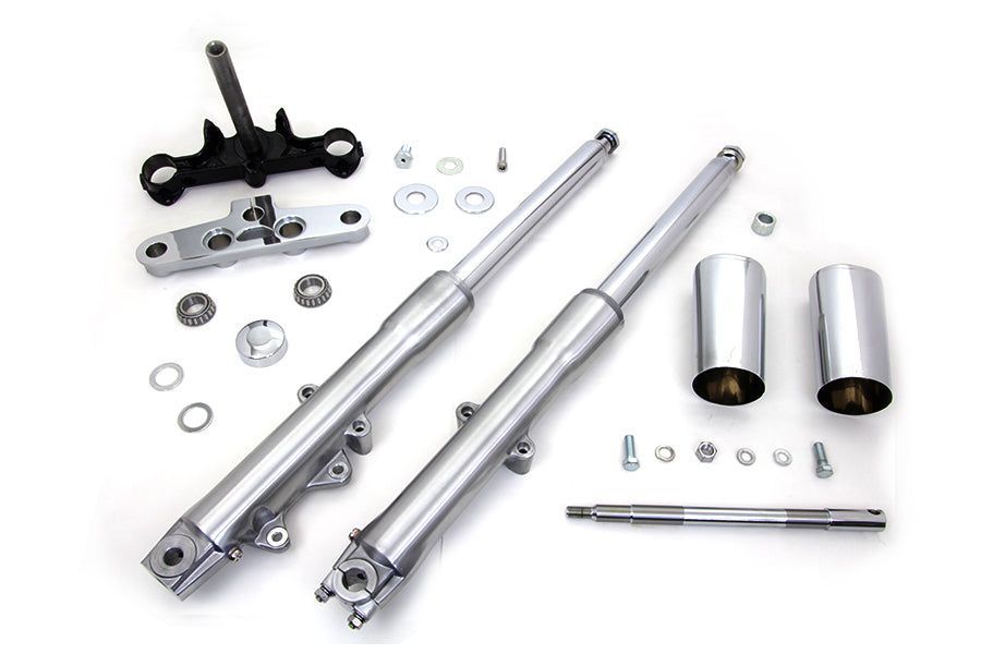 HARLEY 41mm Fork Assembly with Polished Sliders Fits 1982-2003 XL,