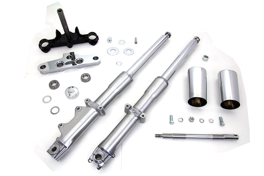 HARLEY 41mm Fork Assembly with Polished Sliders Fits 1982-2003 XL,