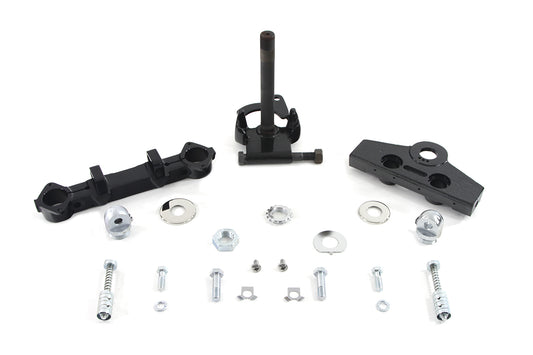 HARLEY Black Adjustable Triple Tree Set Fits 1977-1984 FL,