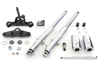 HARLEY Fork Assembly with Polished Sliders Right Side Drum Brake Fits 1969-1971 FL,