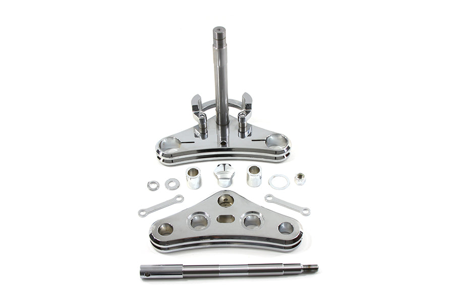 HARLEY 41mm Triple Tree Conversion Kit Chrome Fits 1982-2003 XL,   1991-2005 FXD,