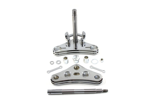 HARLEY 41mm Triple Tree Conversion Kit Chrome Fits 1982-2003 XL,   1991-2005 FXD,