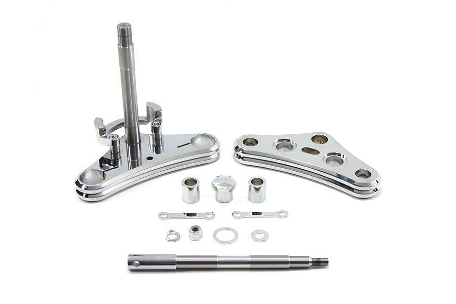 HARLEY 41mm Triple Tree Conversion Kit Chrome Fits 1982-2003 XL,   1991-2005 FXD,